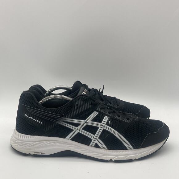 Mens Size 11.5 Asics Gel Contend 5 Running Black Athletic Performance 1011A256 - Picture 1 of 9